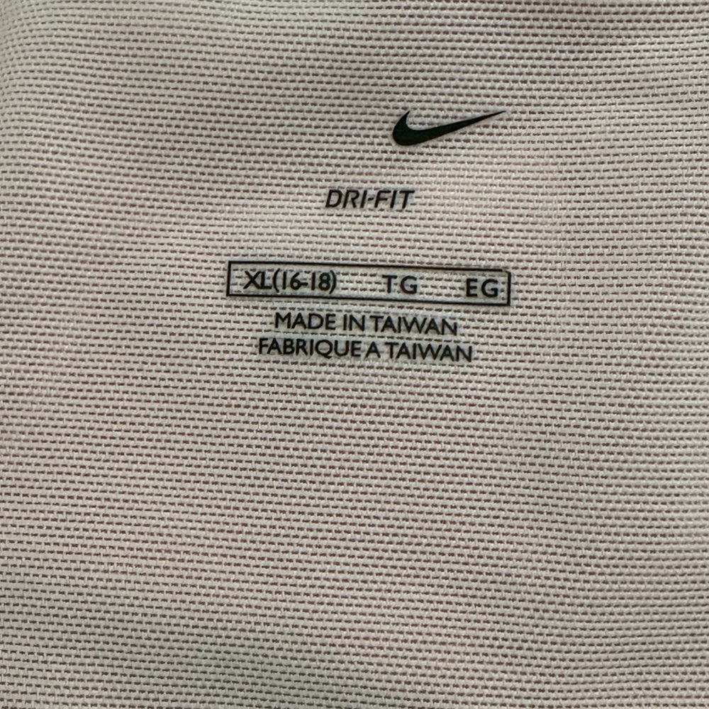 Nike Performance Dri-Fit Top w/ Built-In Bra, Pink and Gold Print, Size XL - Picture 5 of 6